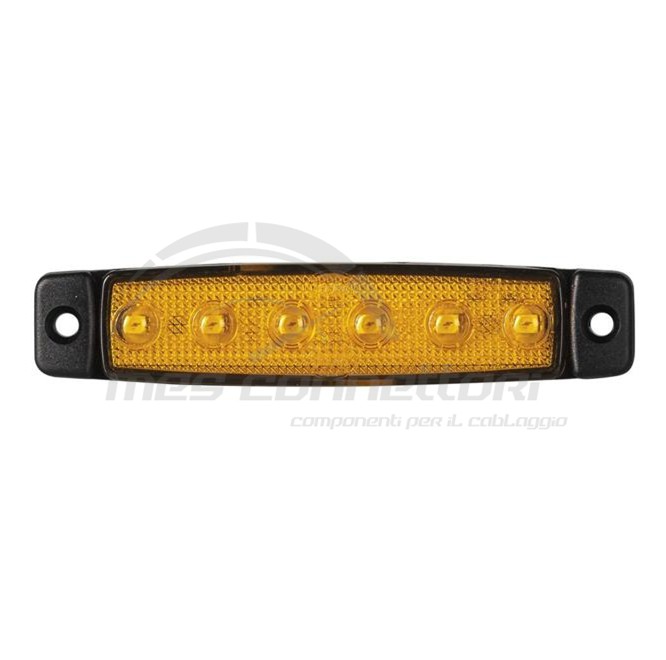 luce led arancio 6 led tipo OLSA 12 volt