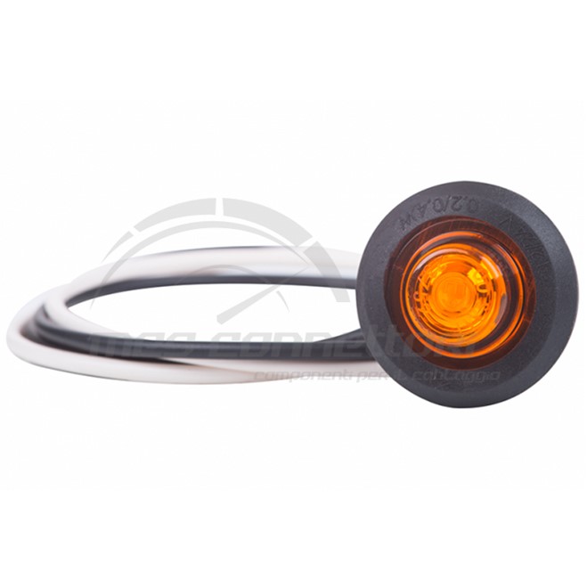 luce LED di posizione laterale 12/24V colore arancio d.19mm