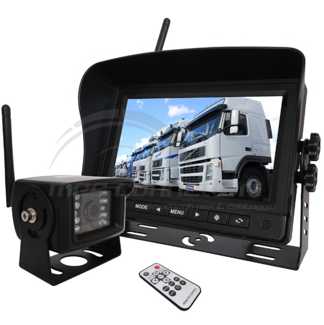 Kit telecamera-audio di retromarcia wireless da 7  12-24volt