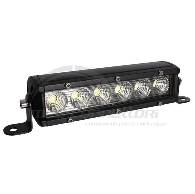 faro lavoro rettangolare 6 led 10-30V 30w con scocca in alluminio (pannello)