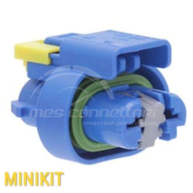 Kit connettore Delphi serie Ducon 6,3 - 2 vie p.f. blu