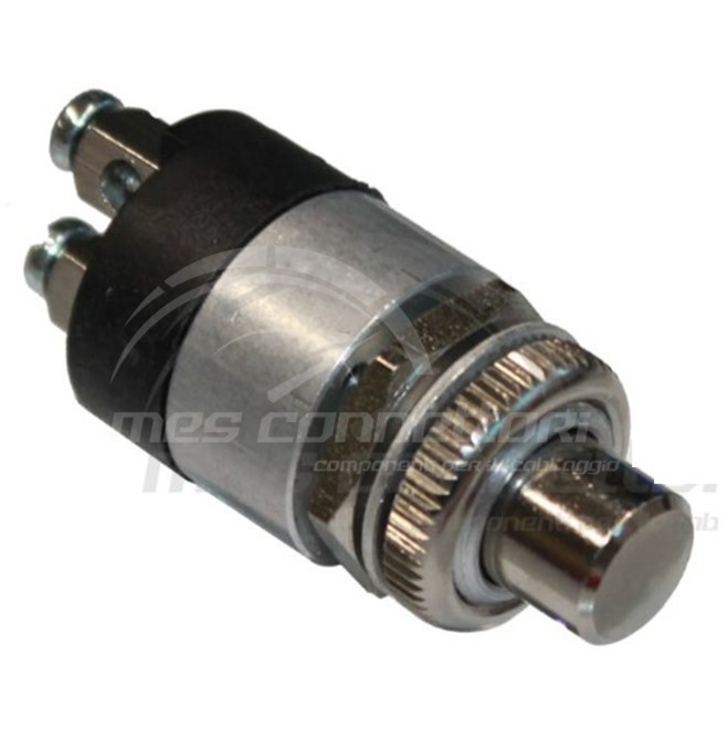 pulsante metallico con contatti a vite 12-24 volt (foro 15mm)
