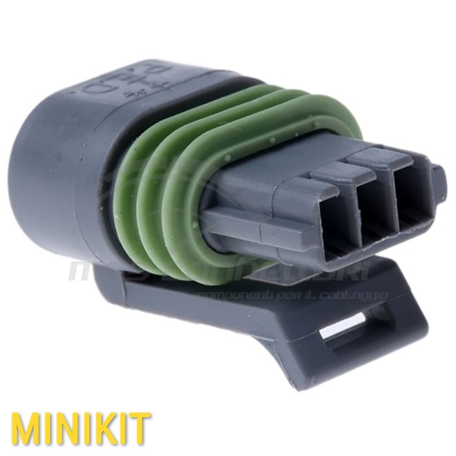 Kit connettore Aptiv Pull-To-Seat serie 150 - 3 vie p.f. grigio