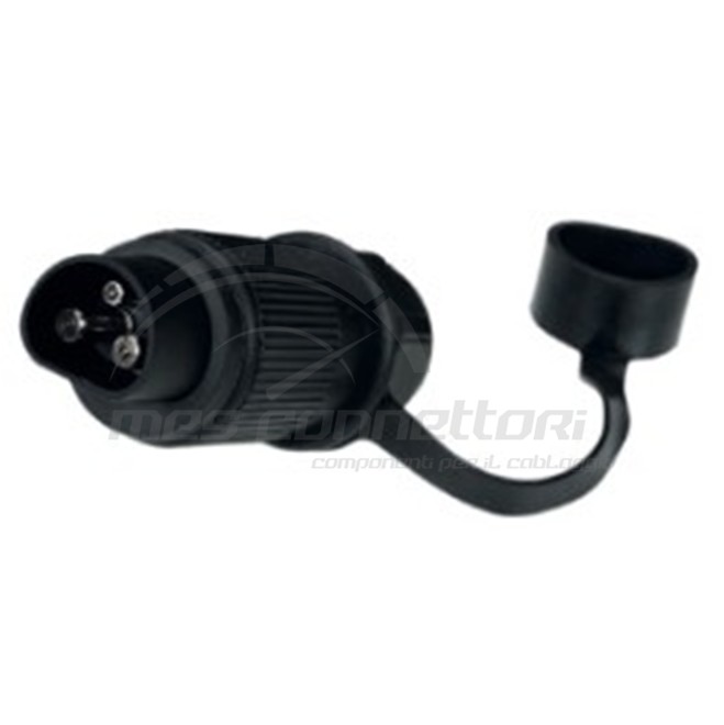 spina 3 poli 12-24V con pressacavo