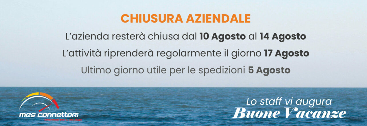 Chiusura aziendale estiva 2026