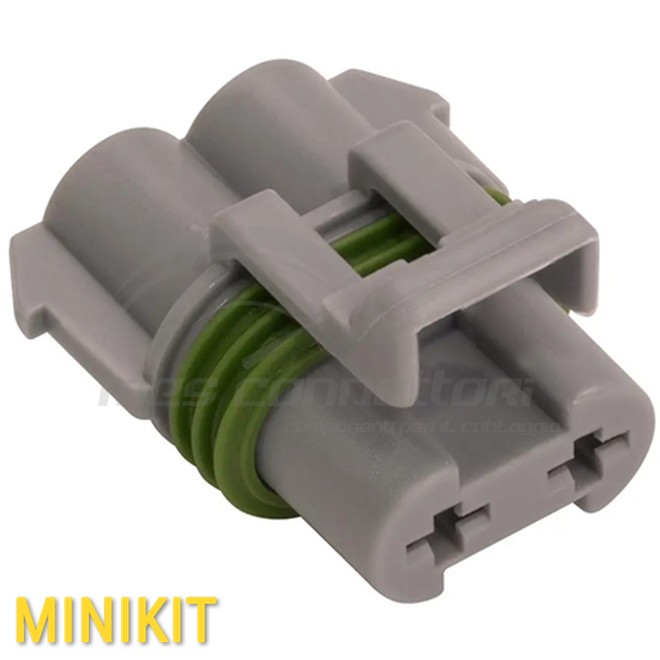 Kit connettore Aptiv (Delphi) serie Ducon 6.3 - 2 vie p.f. grigio