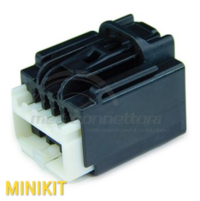 Kit Connettore Yazaki serie YES/YESC misto 2x6.3(250) + 4xGT150 - 6 vie p.f. sealed nero