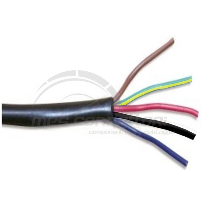 cavo multipolare in pvc sez. 5X0,50 mmq nero